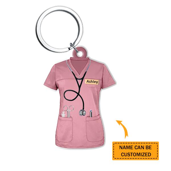 Personalized Nurse Uniform Keychain