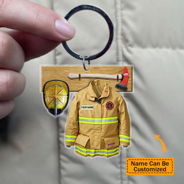 Personalized Firefighter Uniform Set Keychain