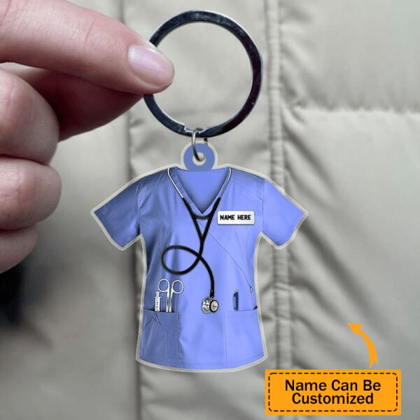Personalized Nurse Custom Name Keychain