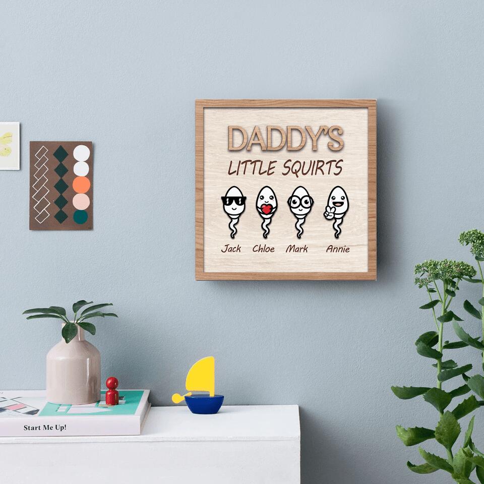 Happy Father‘s Day - Personalized Daddy's Little Squirts Frame