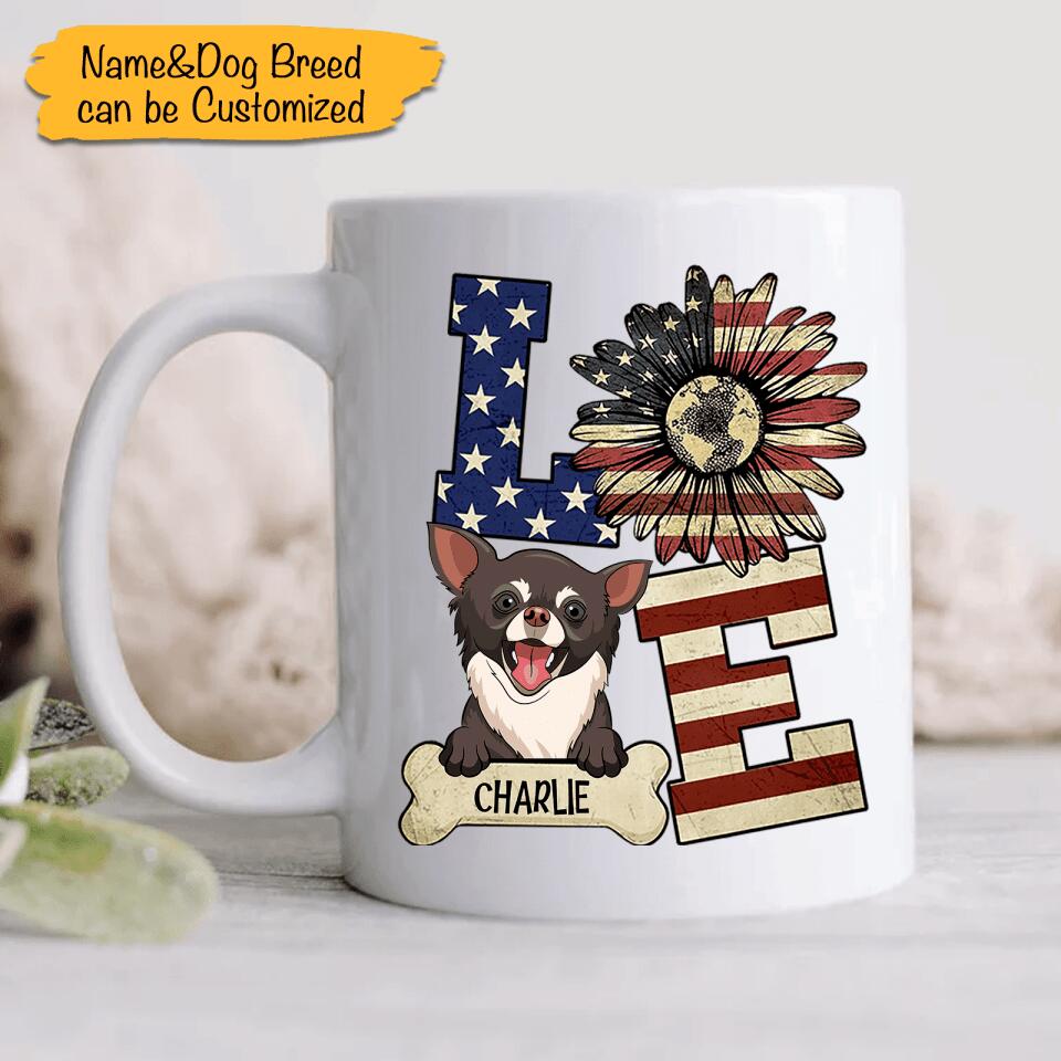 The Love For Pets - Gift For 4th Of July - Personalized Mug