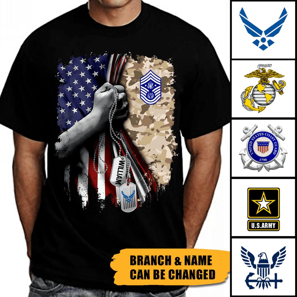 4th of July - Personalized Military Shirt