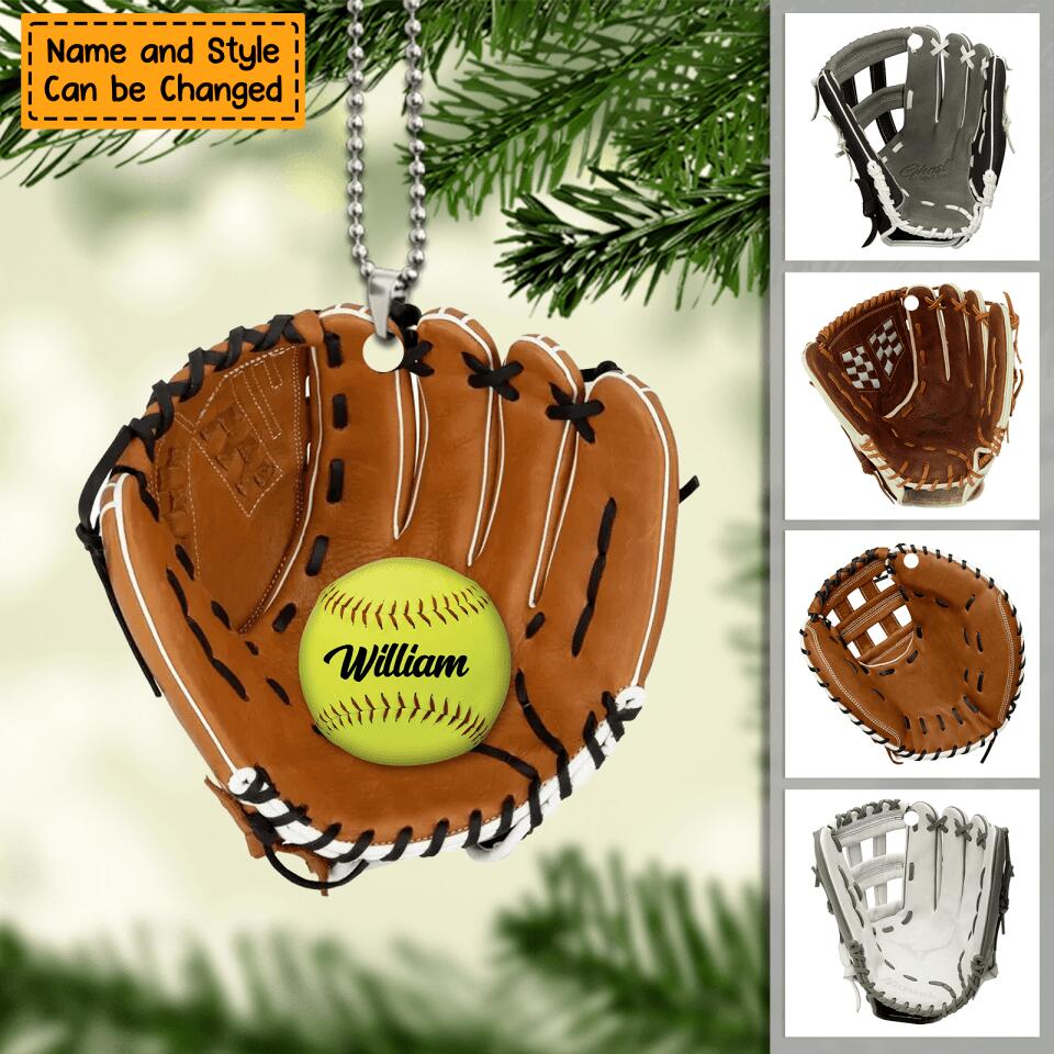 Personalized Gift Perfect For Softball Lover Custom Name Ornament
