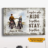 Couples Who Ride Together Stay Together - Personalized Canvas and Poster Family Gift For Motorcycle Couple