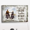 Couples Who Ride Together Stay Together - Personalized Canvas and Poster Family Gift For Motorcycle Couple