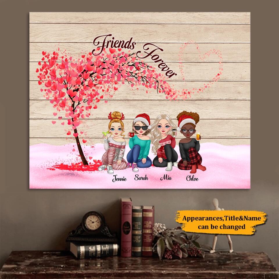 Life Is Better With Sisters - Personalized Christmas Gift - Wrapped Canvas - Gift For Sisters, Family