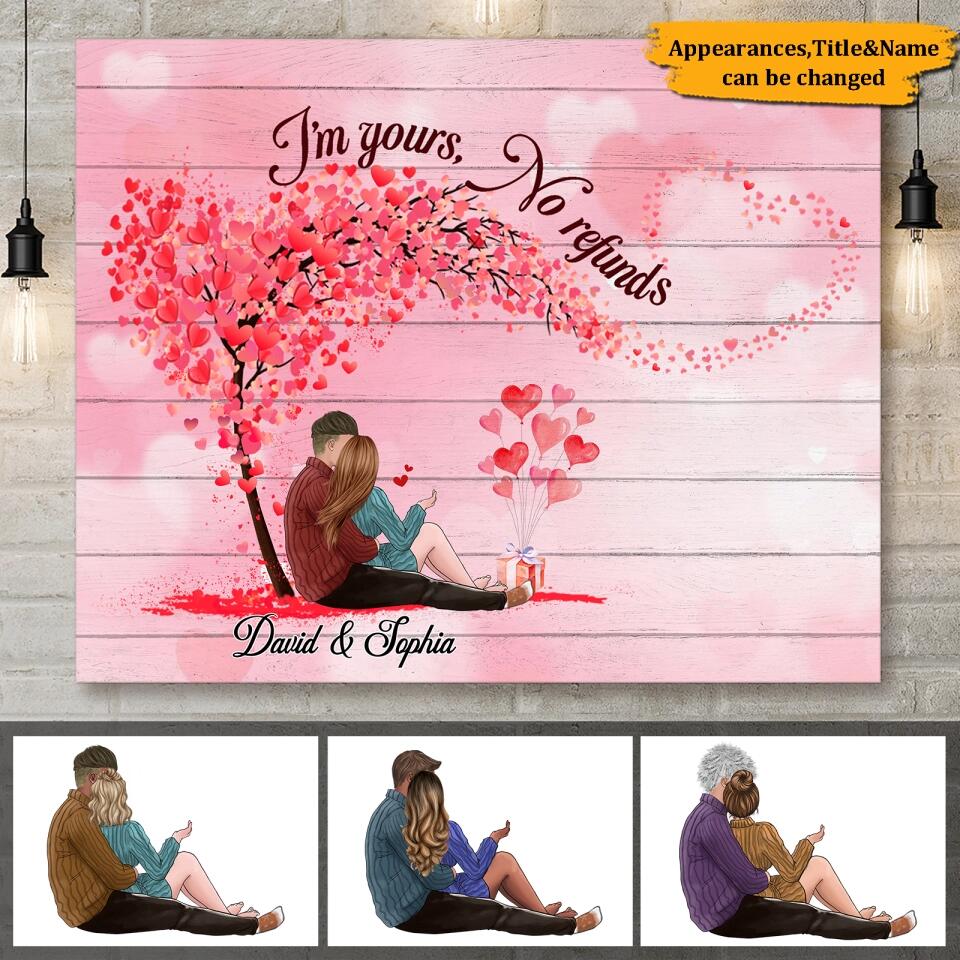 Couple Cnavas- Personalized Canvas- Anniversary, Valentine's Day Gift For Couple, Husband, Wife, Lover