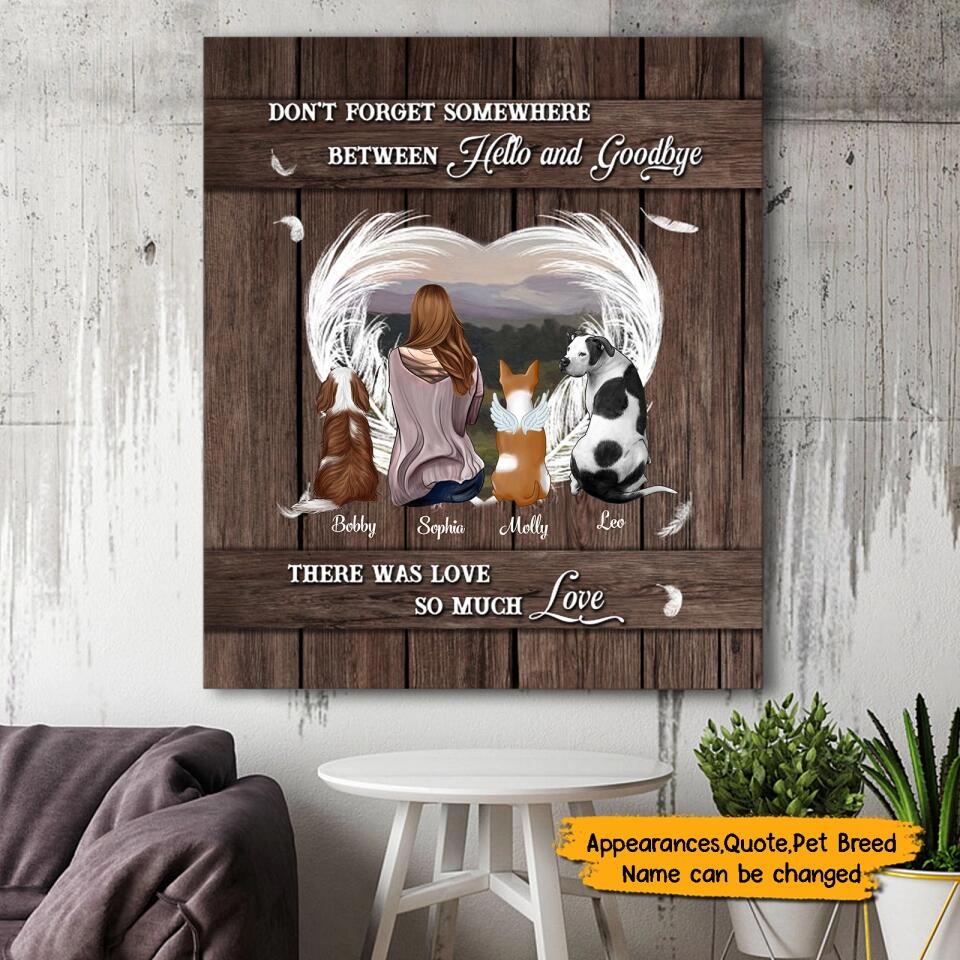 Dog&Cat Memorial Gift - Personalized Wrapped Canvas - Memorial Gift For Pet Lovers