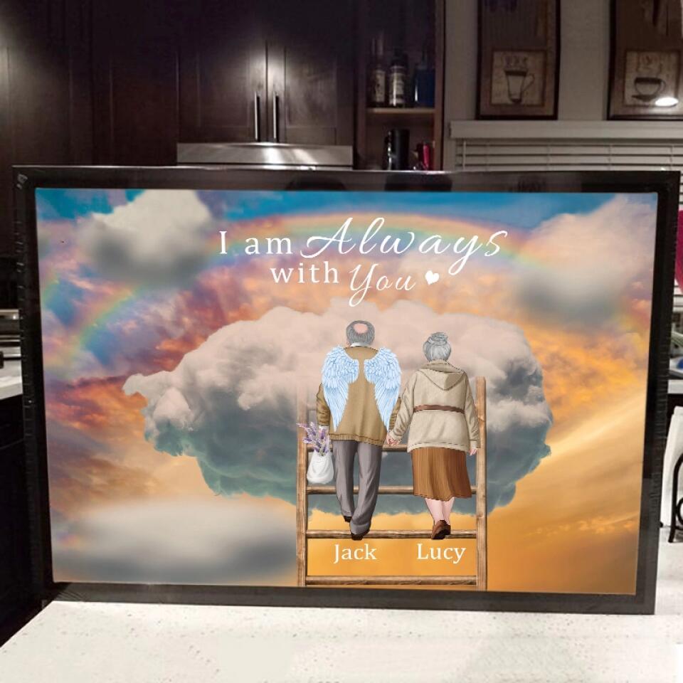 Personalized Memorial Old Couple Canvas - I Am Always With You
