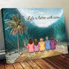 Life Is Better With Sister - Personalized  Canvas - Gift for Family,Friends