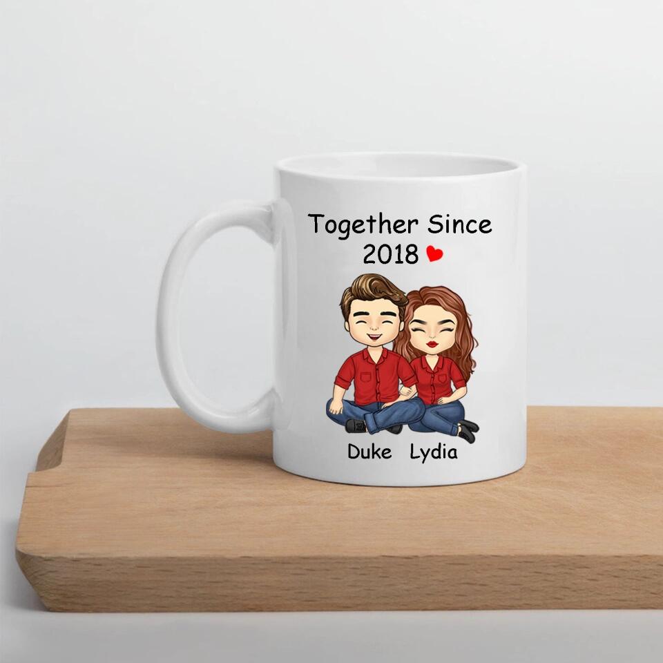 Couple Sitting Gift For Him Gift For Her Personalized Mug