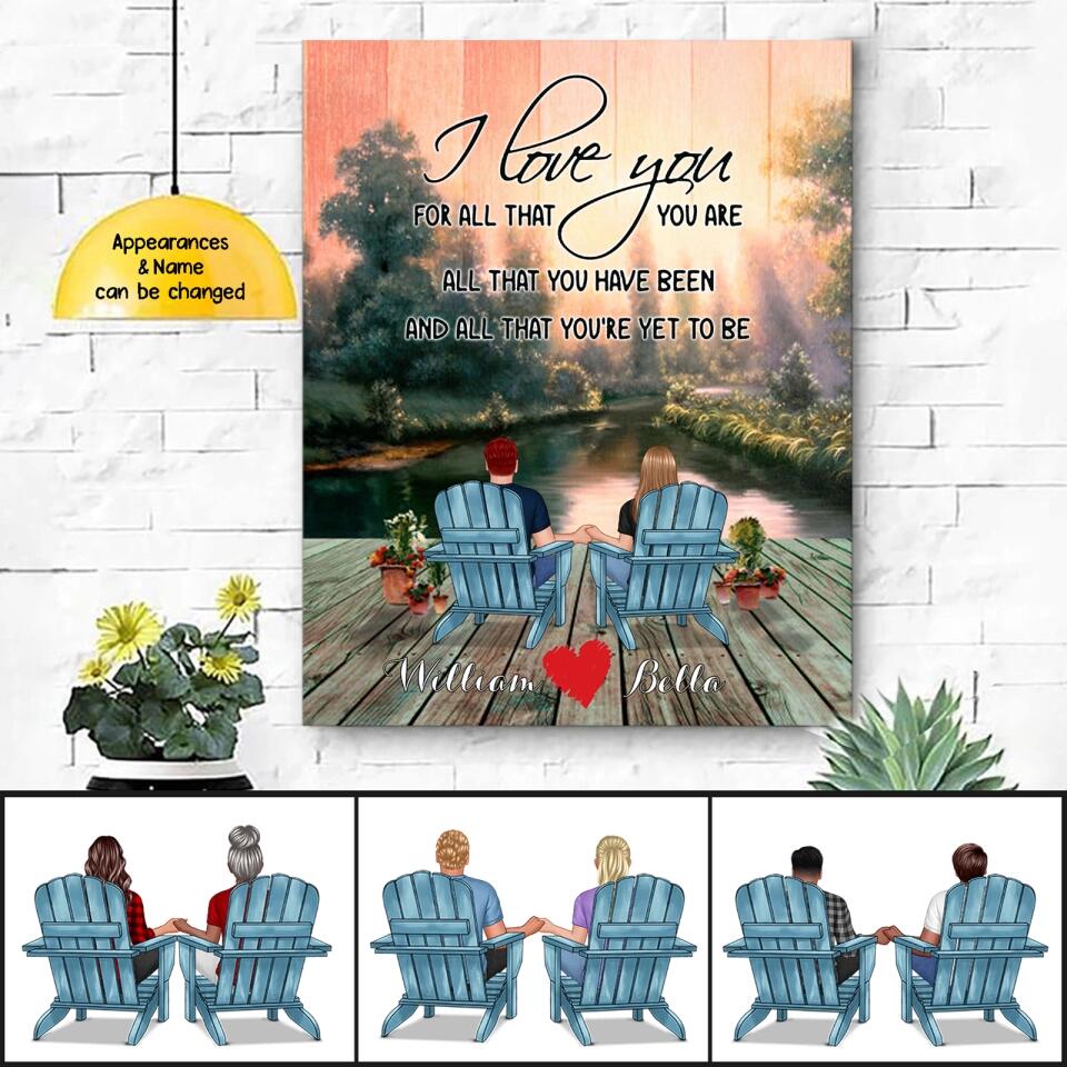 I Love You Fall All That You Are - Personalized Couple Canvas
