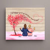 Personalized Mother&amp;Daughter Memorial Canvas Ornament - Gift For Family
