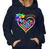 Colorful Sunflower Grandma Mom Heart Loads Of Love, Mother&#39;s Day Personalized T-shirt And Hoodie