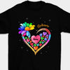 Colorful Sunflower Grandma Mom Heart Loads Of Love, Mother&#39;s Day Personalized T-shirt And Hoodie