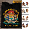 Husband And Wife Travel Partners For Life Beach Traveling Couple - Personalized Custom T Shirt and Hoodie