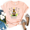 Grandma and Grandkids - Happiness is Bee A Grandma -  Personalized Grandma T-Shirt, Hoodie - Best Gift for Mom, Grandma