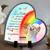 Over The Rainbow Running Free - Custom Photo Personalized Pet Memorial Heart Shaped Stone, Gift Idea Indoor Outdoor