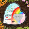 Over The Rainbow Running Free - Custom Photo Personalized Pet Memorial Heart Shaped Stone, Gift Idea Indoor Outdoor