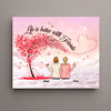 Life Is Better With Friend/Sister - Personalized Pink
 Christmas Gift - Wrapped Canvas - Gift For Friends, Sisters