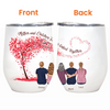 Mother and Children Forever Linked Together - Daughter&amp;Son - Personalized Wine Tumbler,Gift For Mom