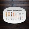 Personalized Grilling Platter, Daddy&#39;s Grilling Plate, BBQ Gifts, Grill Master, Father&#39;s Day Funny Gift For Dad From Daughter, Son