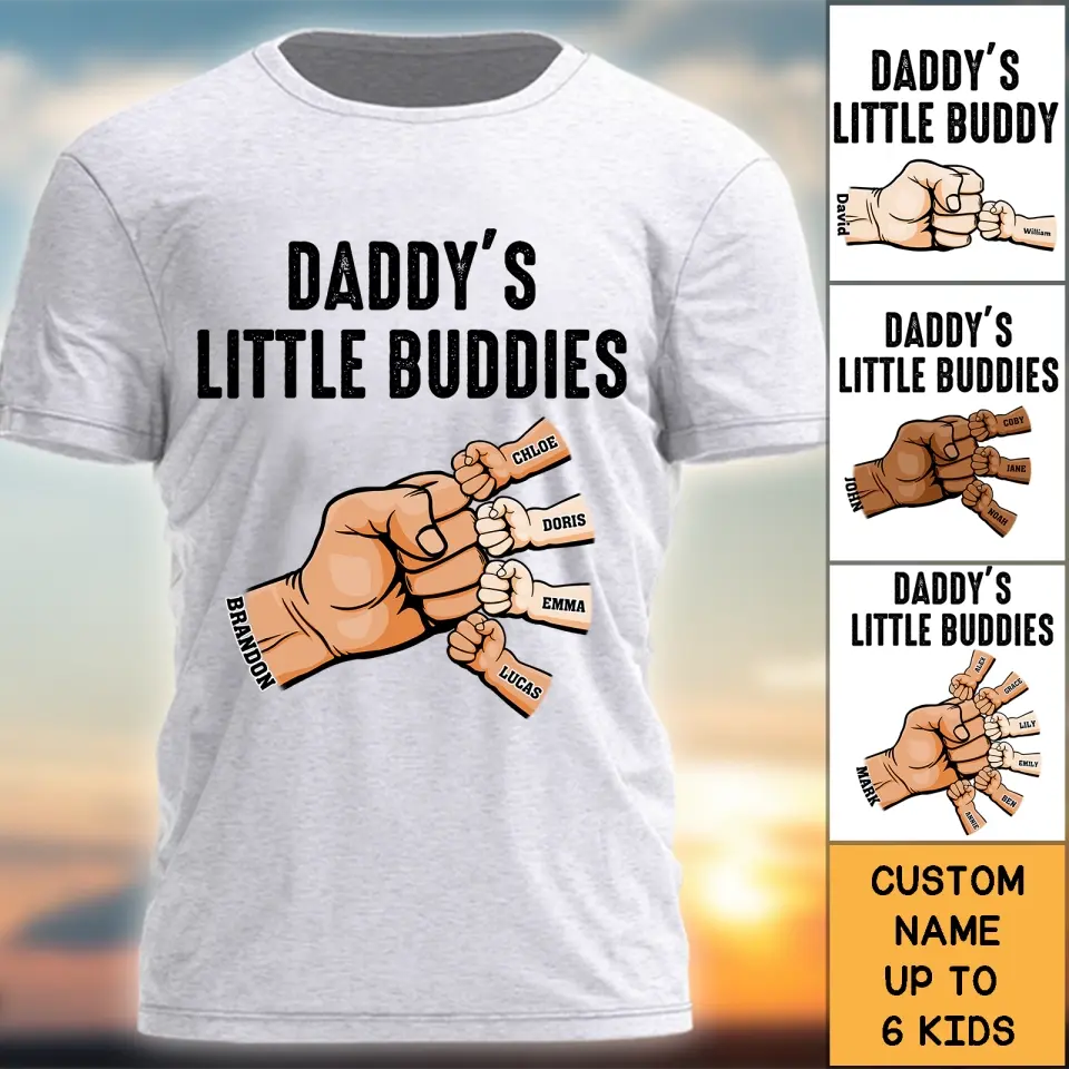 Daddy's Little Buddies - Personalized Custom Shirt&Hoodie - Father's Day, Birthday Gift For Dad