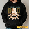 World&#39;s Best Dad Hand Bumps - Personalized T-Shirt/ Hoodie - Best Gift For Dad