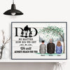 No Matter How Big We Get - Personalized Poster/Canvas - Birthday Father&#39;s Day Gift For Dad, Step Dad - Gift From Sons, Daughters, Wife