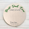 12INCHES Personalized Handprint Art For Father&#39;s Day, DIY Handprint Sign, Custom Best Daddy Ever Handprint Sign, Gift For Dad