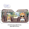 You, Me And Our Pets - Personalized Auto Sunshade - Gift For Couples, Husband Wife