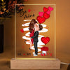Be Mine Doll Couple Kissing Personalized Plaque LED Night Light