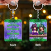 Green And Purple Halloween Besties Sisters Personalized Acrylic Keychain