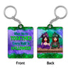 Green And Purple Halloween Besties Sisters Personalized Acrylic Keychain