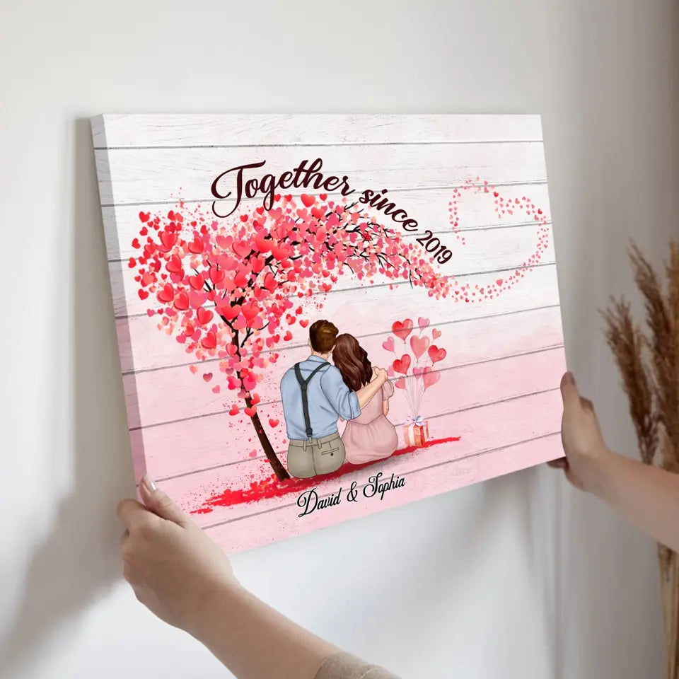 Couple Personalized Canvas - Anniversary, Valentine's Day, Birthday Gift For Couple, Husband, Wife, Lover