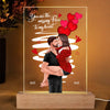 Be Mine Man Holding Woman Kissing Gift For Her Personalized Acrylic Plaque With LED Night Light