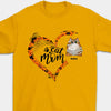Personalized Halloween Heart Shape  Funny Cat Mom Shirt