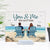 Back View Couple Sitting Beach Landscape Personalized Acrylic Plaque