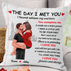 Love You Forever And Always Man Holding Woman Kissing Personalized Pillow