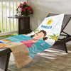 Kid On The Beach - Personalized Beach Towel