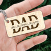 Best Dad Ever Back View Man Kids Dog Cat Personalized Acrylic Keychain