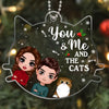 Couple And The Cats Funny Expressions Personalized Acrylic Ornament