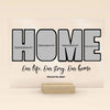 (Photo Inserted) Our Life, Our Story, Our Home - Personalized Acrylic Plaque