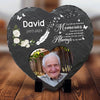 Custom Photo Your Love Is Still My Guide - Personalized Memorial Heart Shaped Stone - Sympathy Gift For Family Members