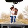 Doll Couple Kissing Car Hanging Ornament Personalized Acrylic Ornament Gift For Him Gift For Her