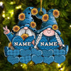 My Grandkids Make My Heart Smile - Family Personalized Custom Ornament - Acrylic Custom Shaped - Christmas Gift For Grandpa, Grandma